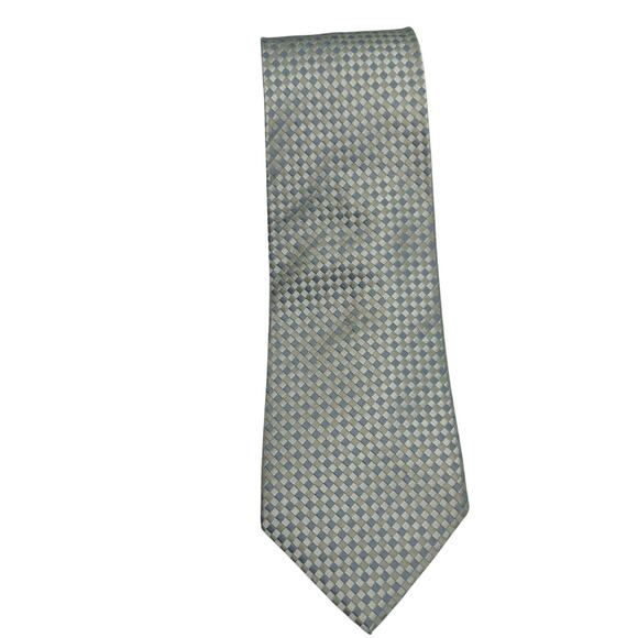 Charvet Place Vendome men's blue and cream silk made in France tie